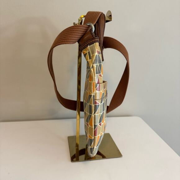 Fossil Key Per Womens Multicolor Leather Adjustable Strap Shoulder Crossbody Bag - Picture 7 of 12